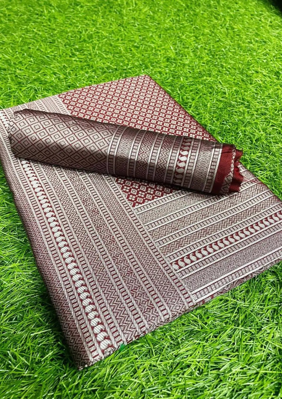 Maroon Banarasi Silk Zari Traditional Saree