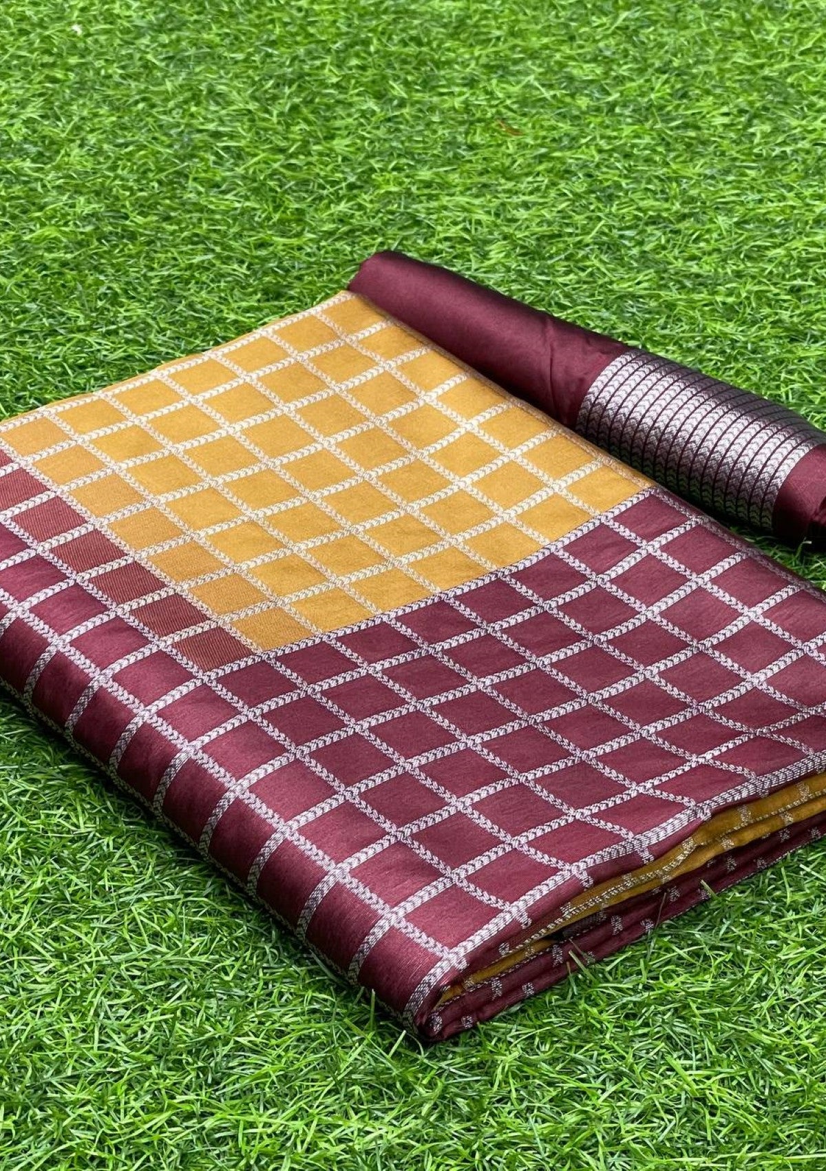 Mustard Designer Banarasi Silk Saree