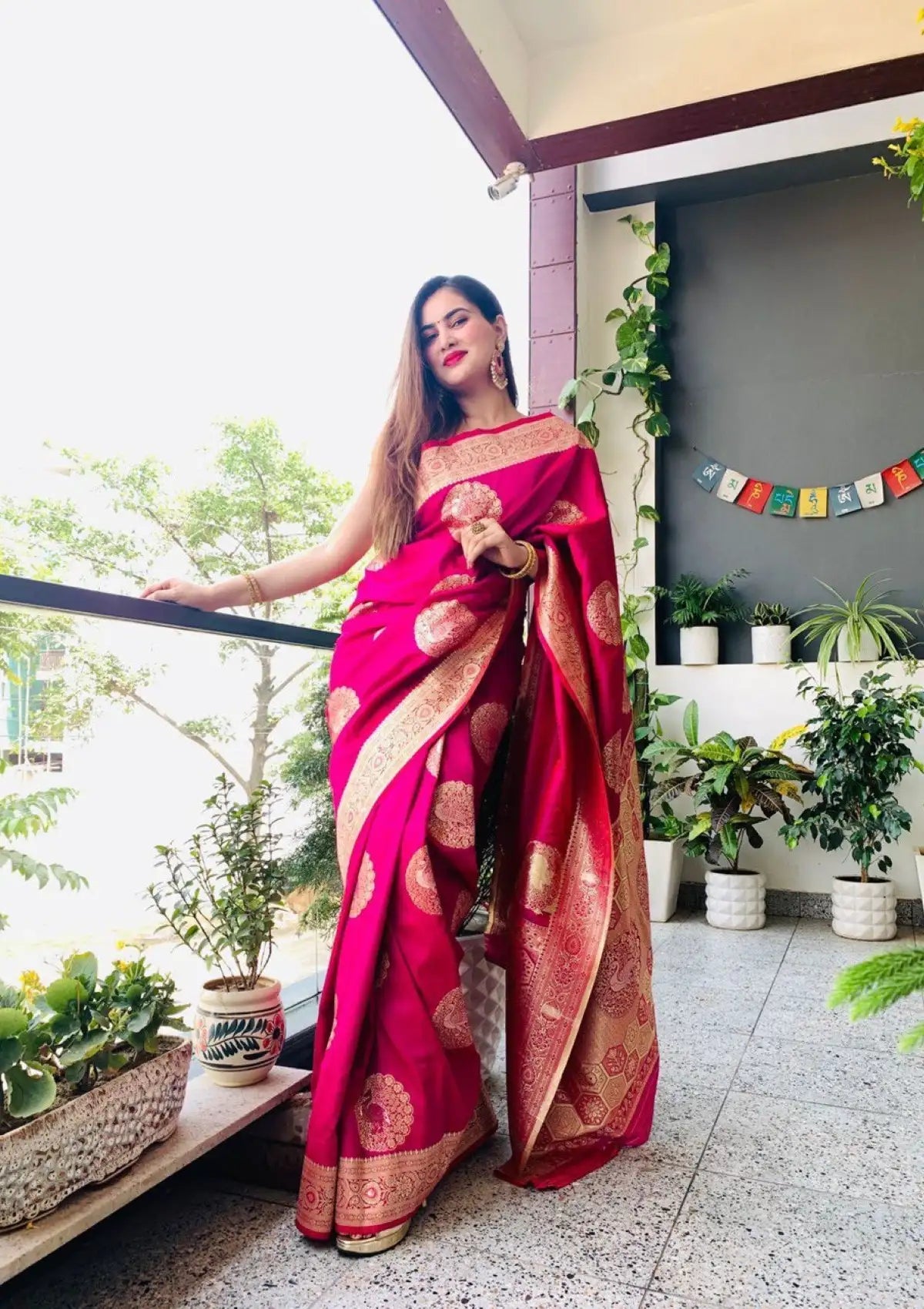 Rani Two-Tone Shinning Silk Saree