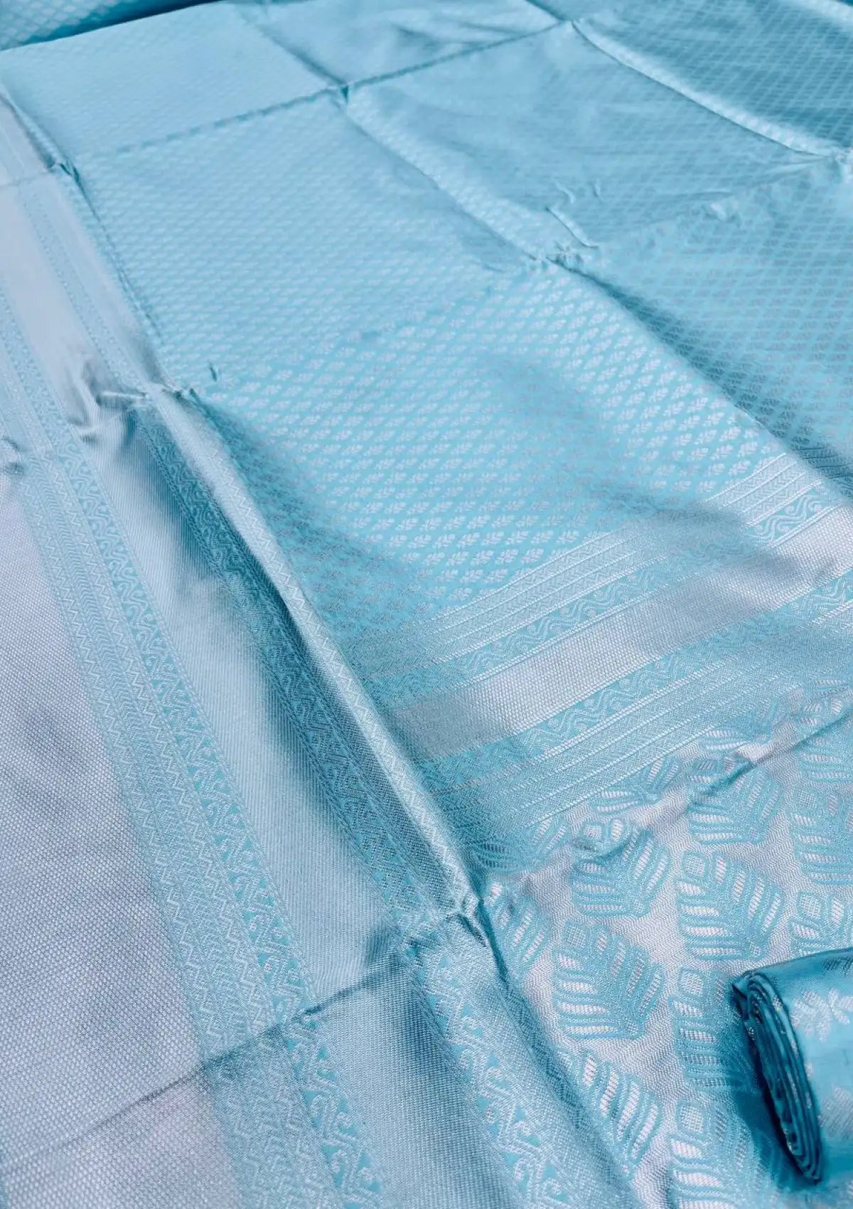 Silver Zari Softy Silk Bridal Saree