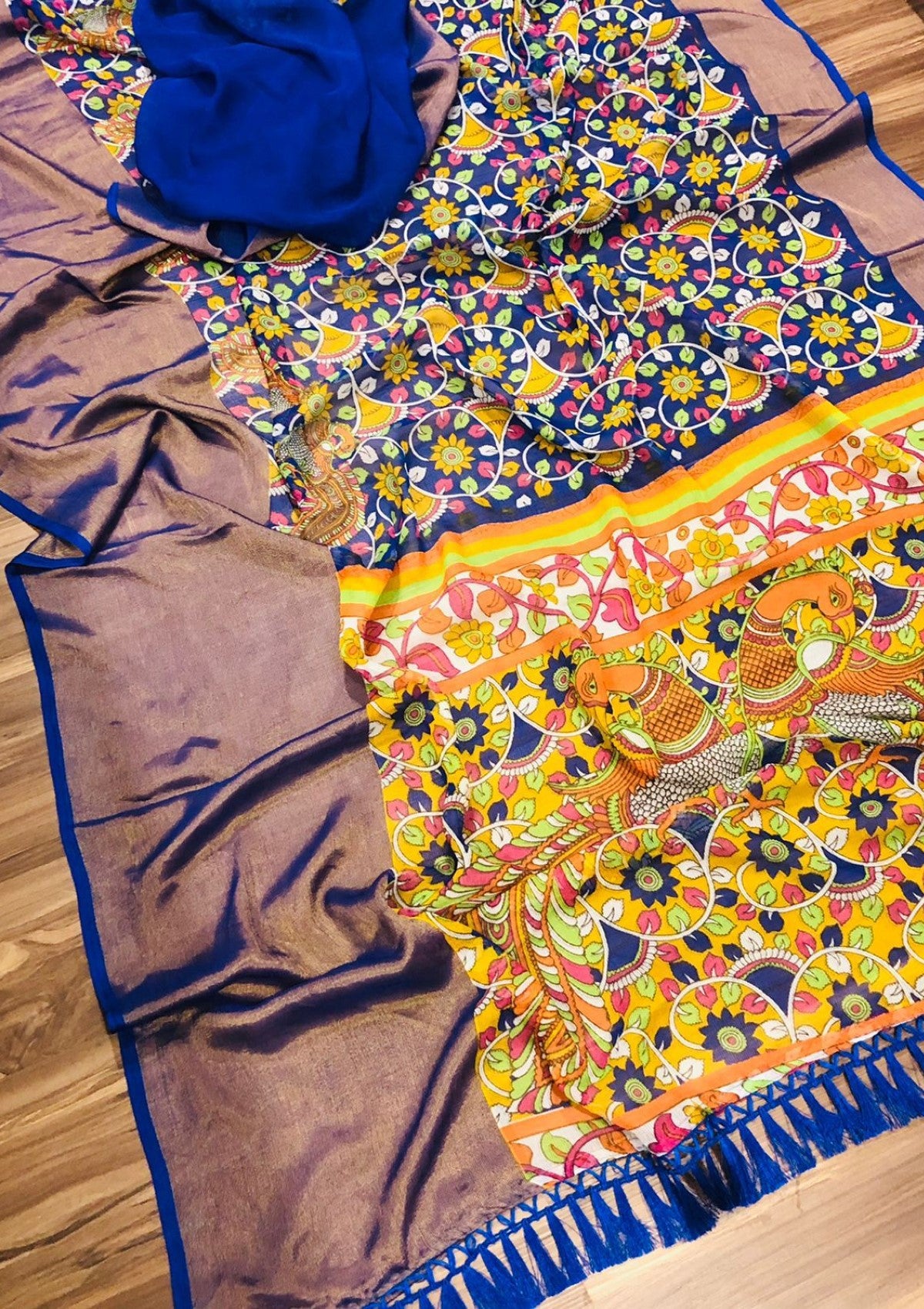 Soft Chiffon Kamalkari Design Saree