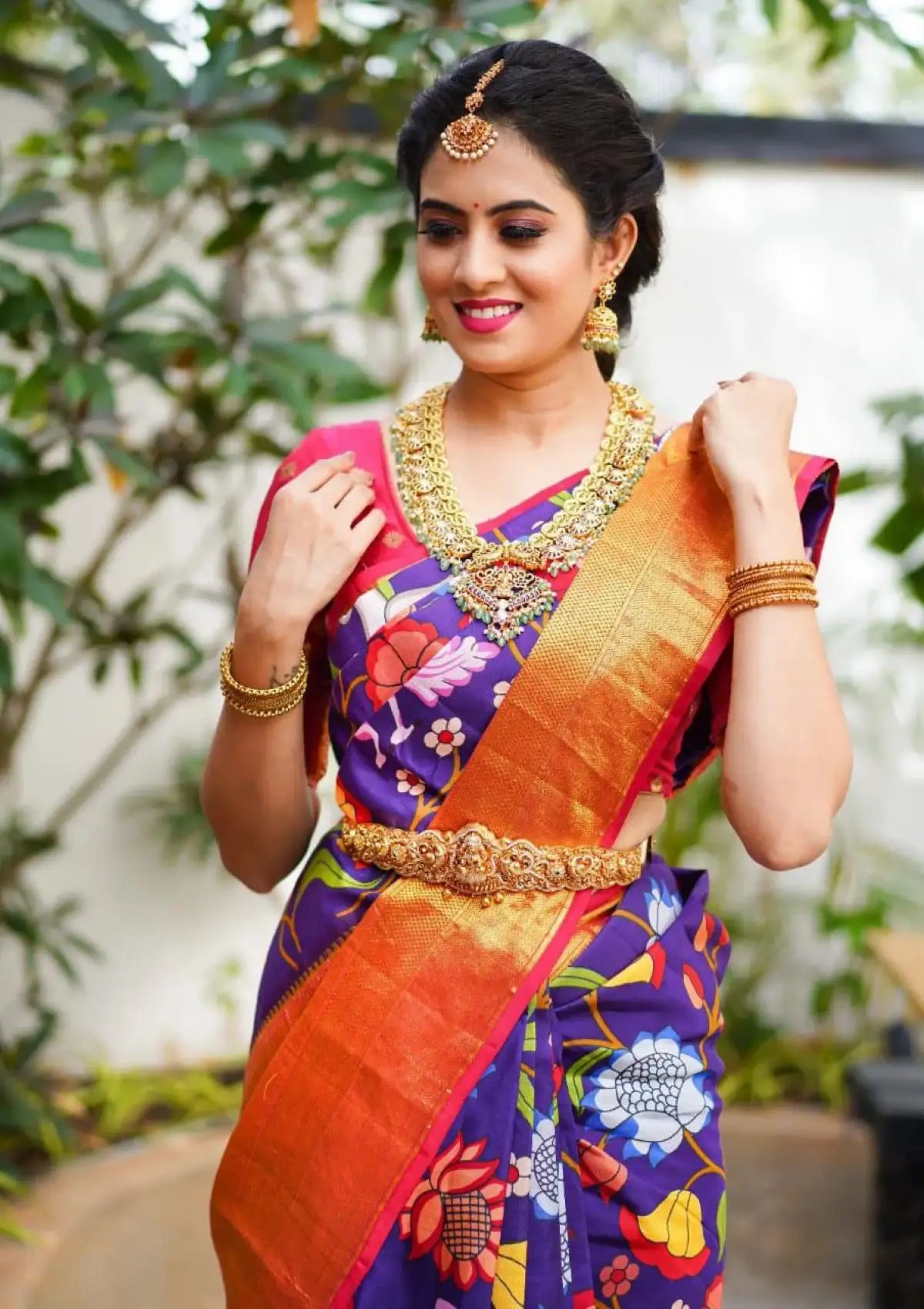 Soft Lichi Silk with Digital Print Saree