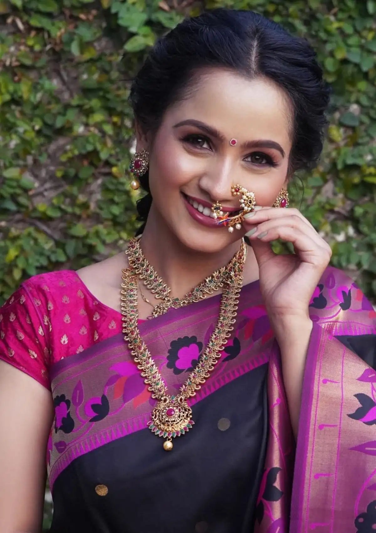 Soft Silk Black Golden Paithani Saree