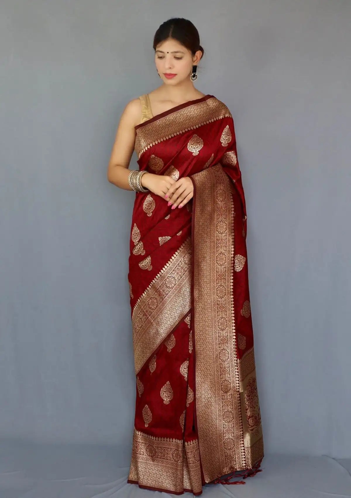 Pure Silk Self Zari Weaving Saree