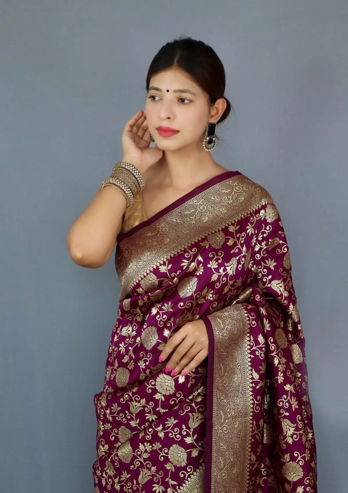 Pure Silk Self Zari Weaving Saree