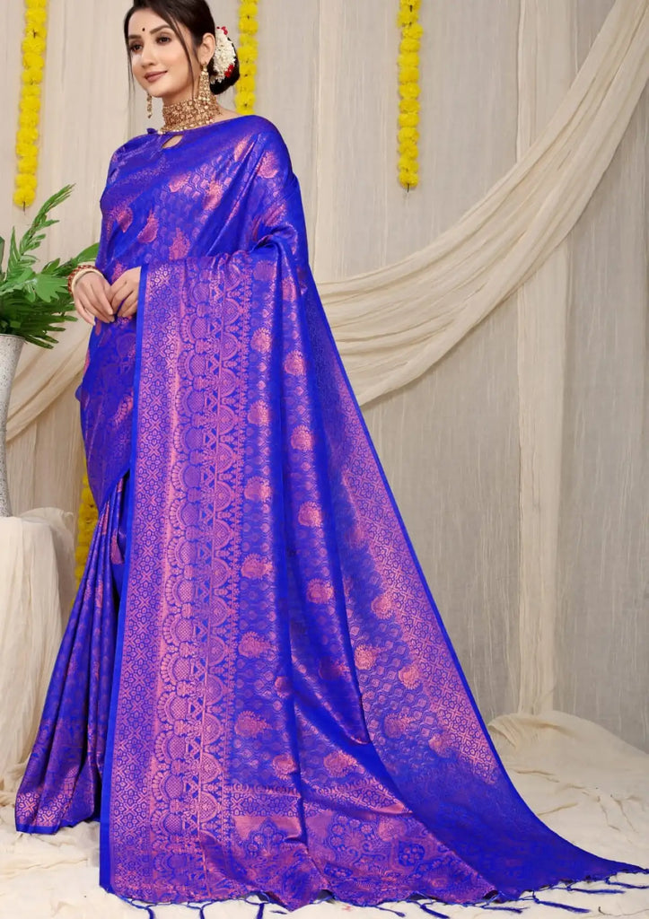 Wedding Edit: Bridal Red Kanjivaram Silk Saree – Zari Banaras
