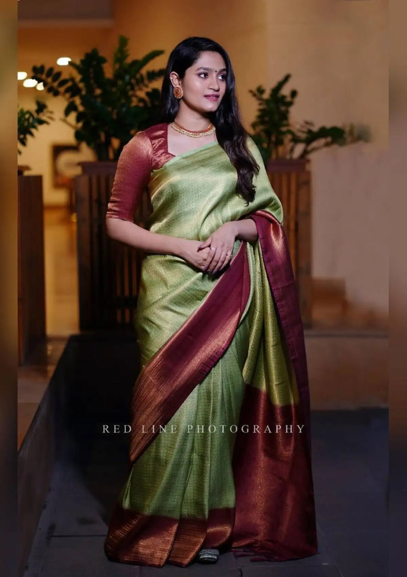 Pure Banarasi Silk Sarees Sea Green Colour, Wedding Wear