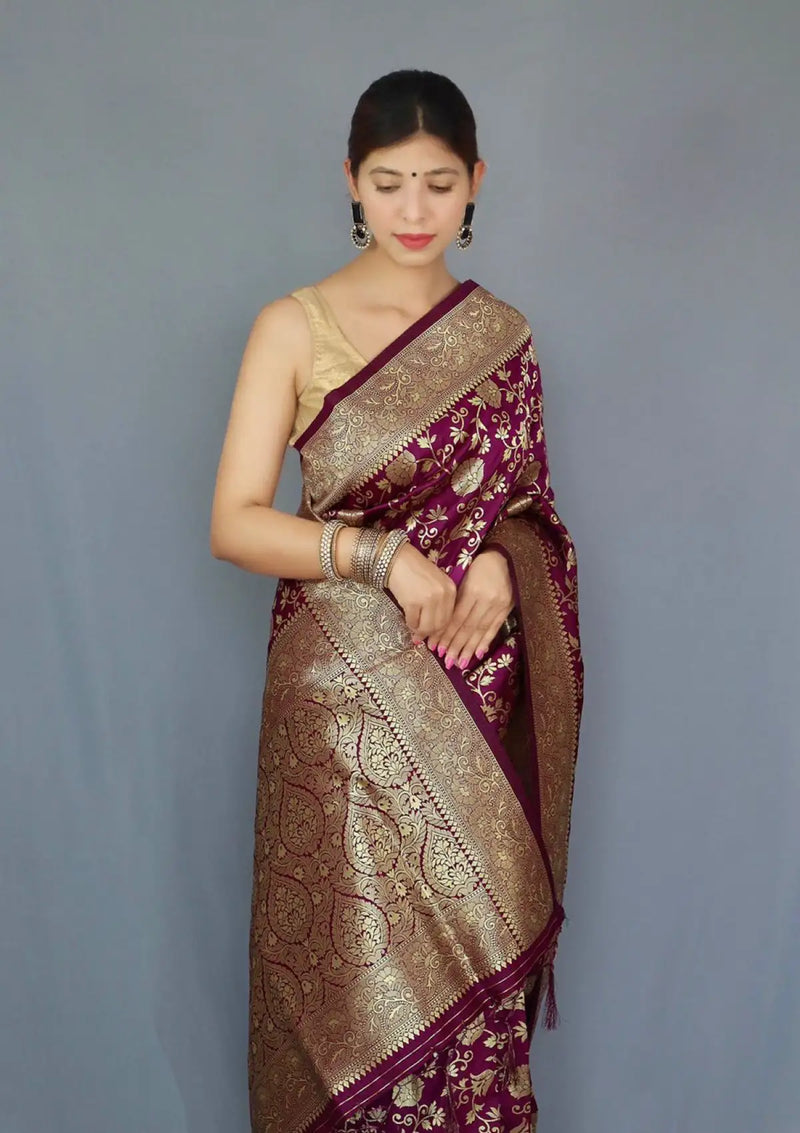 Pure Silk Self Zari Weaving Saree